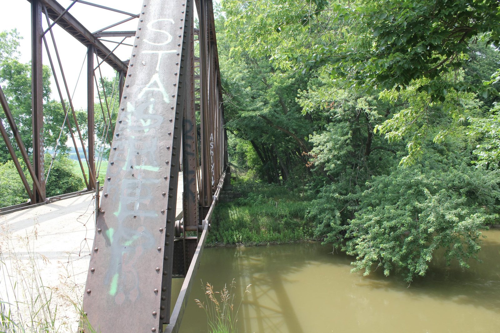 Looking west